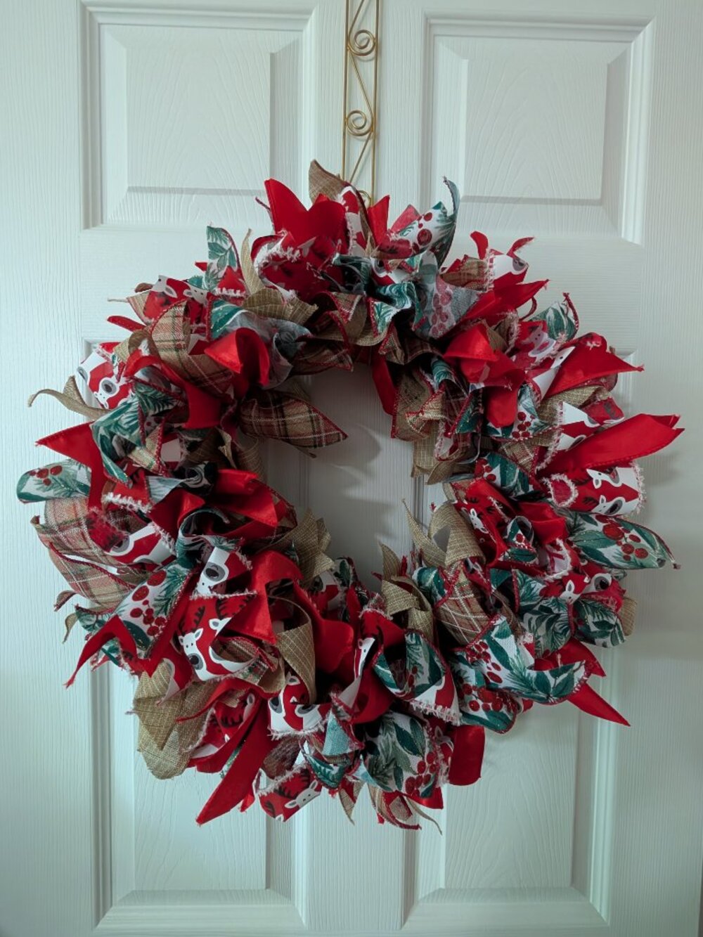 Handmade Ribbon Christmas Wreath - Picture 7 of 7